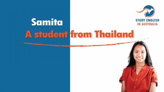 Samita  a student from Thailand in Australia